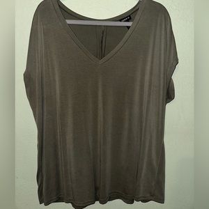 Olive green Torrid blouse V-Neck